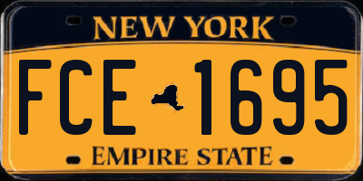 NY license plate FCE1695