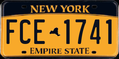 NY license plate FCE1741