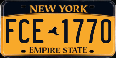 NY license plate FCE1770