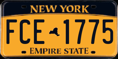NY license plate FCE1775