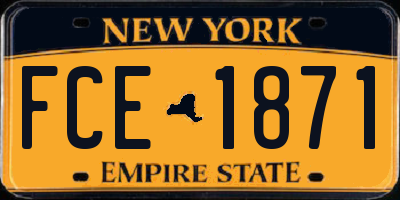 NY license plate FCE1871
