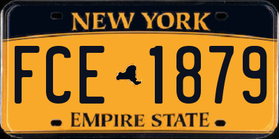NY license plate FCE1879
