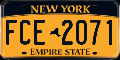 NY license plate FCE2071