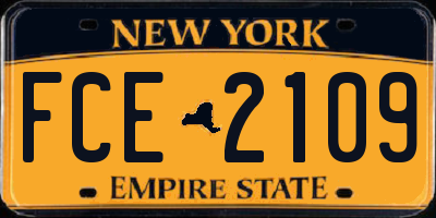 NY license plate FCE2109