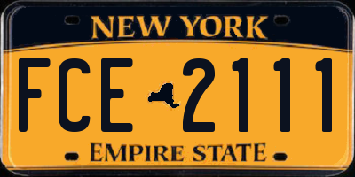 NY license plate FCE2111