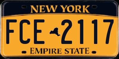 NY license plate FCE2117
