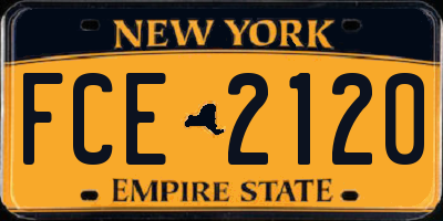 NY license plate FCE2120