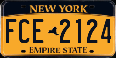 NY license plate FCE2124