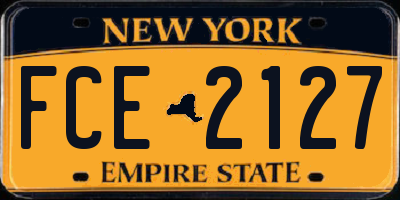 NY license plate FCE2127