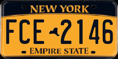 NY license plate FCE2146