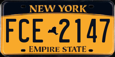 NY license plate FCE2147