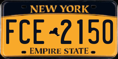NY license plate FCE2150