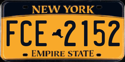 NY license plate FCE2152