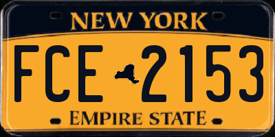 NY license plate FCE2153