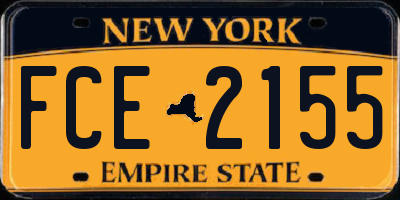 NY license plate FCE2155