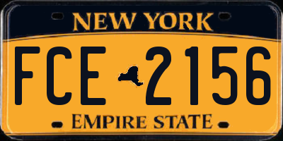 NY license plate FCE2156