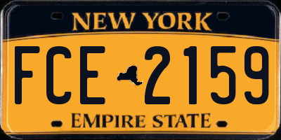 NY license plate FCE2159