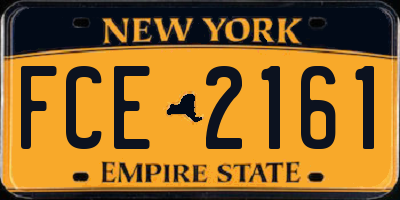 NY license plate FCE2161