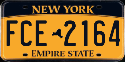 NY license plate FCE2164