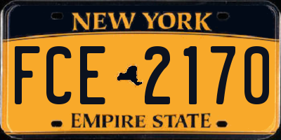 NY license plate FCE2170