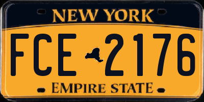 NY license plate FCE2176