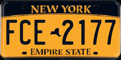 NY license plate FCE2177