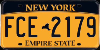 NY license plate FCE2179