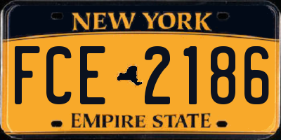 NY license plate FCE2186