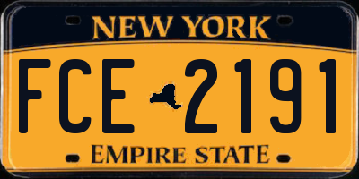 NY license plate FCE2191