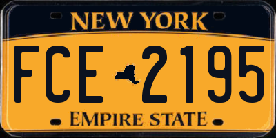 NY license plate FCE2195