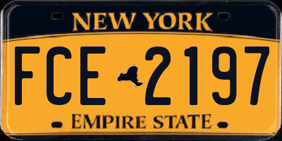 NY license plate FCE2197