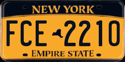 NY license plate FCE2210