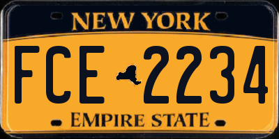 NY license plate FCE2234