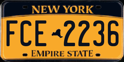 NY license plate FCE2236