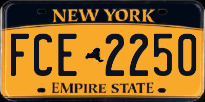 NY license plate FCE2250