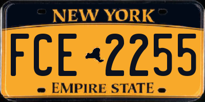 NY license plate FCE2255