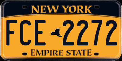 NY license plate FCE2272