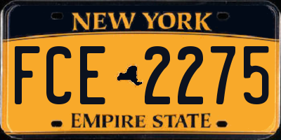 NY license plate FCE2275