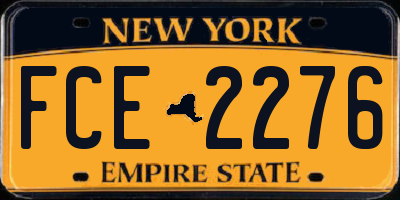 NY license plate FCE2276