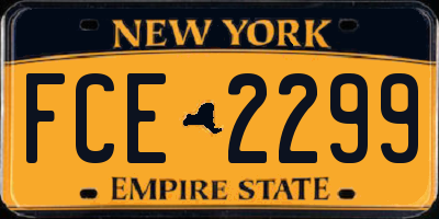 NY license plate FCE2299