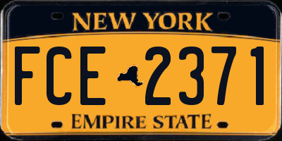 NY license plate FCE2371