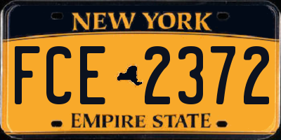 NY license plate FCE2372