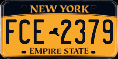 NY license plate FCE2379
