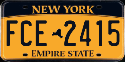 NY license plate FCE2415