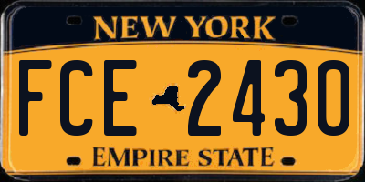 NY license plate FCE2430