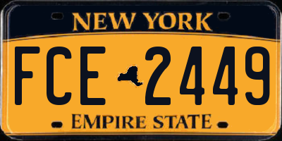 NY license plate FCE2449