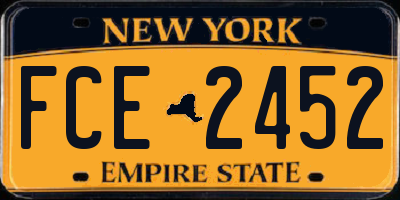 NY license plate FCE2452