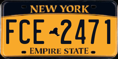NY license plate FCE2471