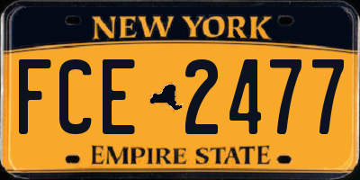 NY license plate FCE2477