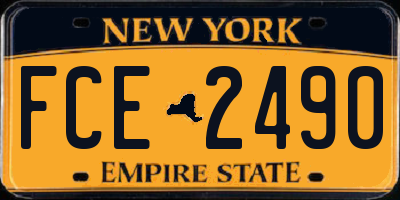 NY license plate FCE2490